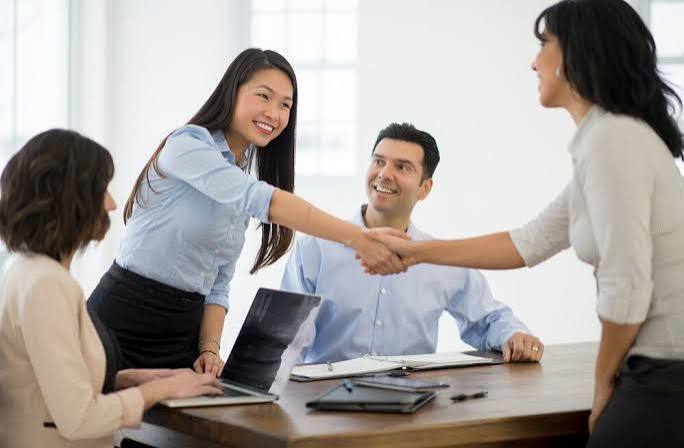 Business partners connecting through SBB Universe